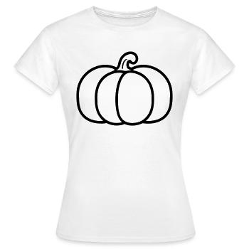 citrouille - T-shirt Femme - blanc - Devant - AI Model Female 172 dark (172cm)