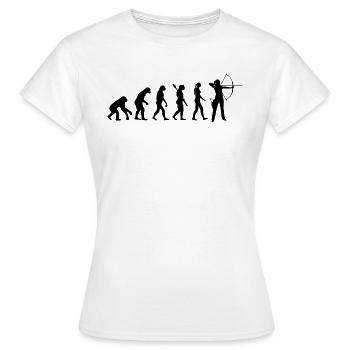 Evolution Archerette - Frauen T-Shirt - Weiß - Vorne - AI Model Female 172 dark (172cm)