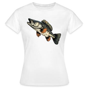 poisson - T-shirt Femme - blanc - Devant - AI Model Female 172 dark (172cm)