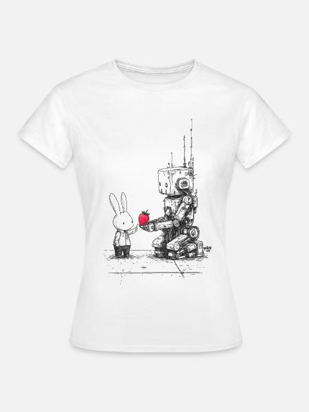 Strawberry Robot - Frauen T-Shirt - Weiß