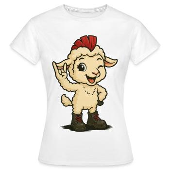 Punk Rock Lamb - Frauen T-Shirt - Weiß - Vorne - AI Model Female 172 dark (172cm)