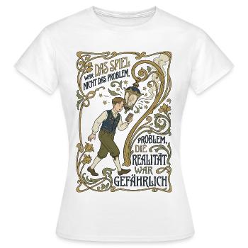 Art nouveau de la réalité pour les joueurs - T-shirt Femme - blanc - Devant - AI Model Female 172 dark (172cm)