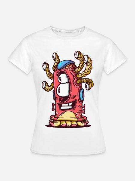 Bunte Monster-Tentakel - Frauen T-Shirt - Weiß