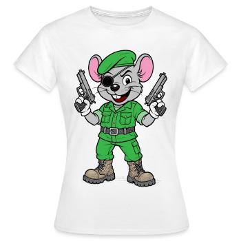Bewaffneter Maus-Ranger - Frauen T-Shirt - Weiß - Vorne - AI Model Female 172 dark (172cm)