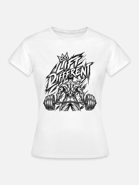Anders heben – Schweres Gewichtheben - Frauen T-Shirt - Weiß