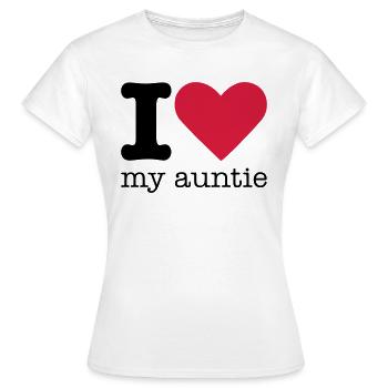I Love My Auntie - Frauen T-Shirt - Weiß - Vorne - AI Model Female 172 dark (172cm)
