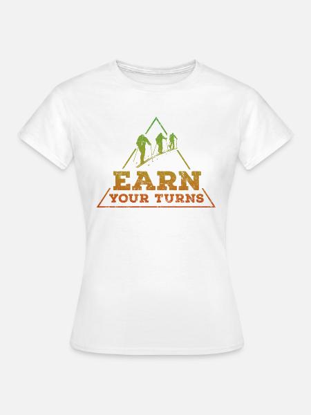 Earn your turns Tour reggae - Frauen T-Shirt - Weiß