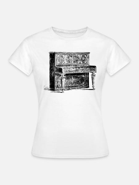 Klavier - Frauen T-Shirt - Weiß