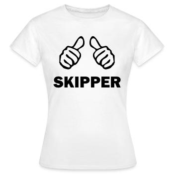 skipper - Frauen T-Shirt - Weiß - Vorne - AI Model Female 172 dark (172cm)