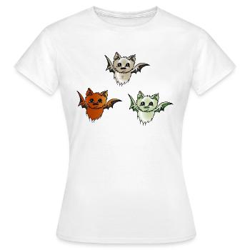 Fledermäuse - Frauen T-Shirt - Weiß - Vorne - AI Model Female 172 dark (172cm)