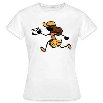 Postbotin Postfrau Kurier - Frauen T-Shirt - Weiß - Vorne - AI Model Female 172 dark (172cm)