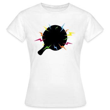 Raquette de Ping Pong Magique éclairs - T-shirt Femme - blanc - Devant - AI Model Female 172 dark (172cm)