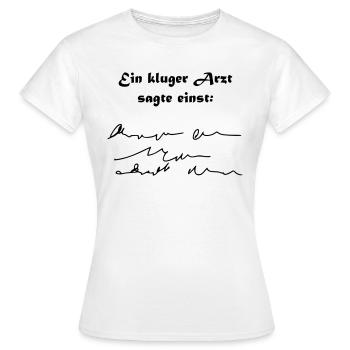 Kluger Arzt - Frauen T-Shirt - Weiß - Vorne - AI Model Female 172 dark (172cm)