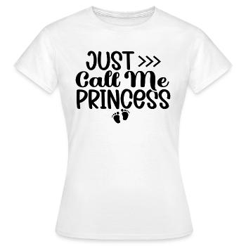 Appelez-moi simplement princesse - T-shirt Femme - blanc - Devant - AI Model Female 172 dark (172cm)