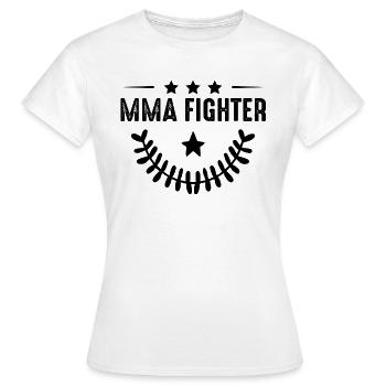 MMA Fighter Arts Martiaux Mixtes - T-shirt Femme - blanc - Devant - AI Model Female 172 dark (172cm)