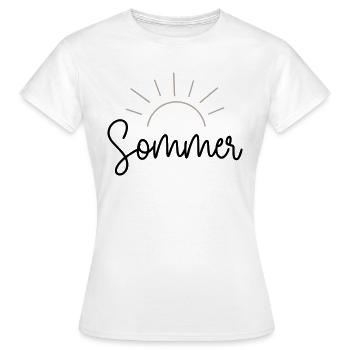 Été - T-shirt Femme - blanc - Devant - AI Model Female 172 dark (172cm)