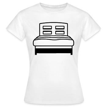 Bett - Frauen T-Shirt - Weiß - Vorne - AI Model Female 172 dark (172cm)