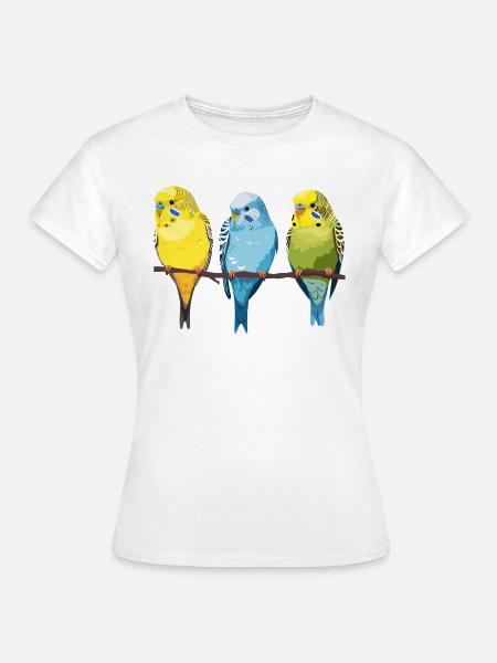 3 Wellensittiche - Frauen T-Shirt - Weiß
