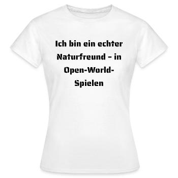 Typisch-Gamer - Frauen T-Shirt - Weiß - Vorne - AI Model Female 172 dark (172cm)