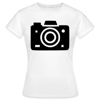 Appareil Photo - T-shirt Femme - blanc - Devant - AI Model Female 172 dark (172cm)