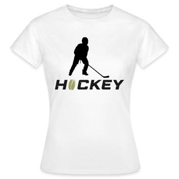hockey - T-shirt Femme - blanc - Devant - AI Model Female 172 dark (172cm)