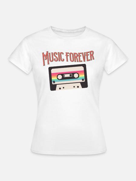 Music forever - Frauen T-Shirt - Weiß