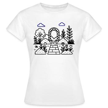 Garden Nursery Logo - Women's T-Shirt - white - Front - AI Model Female 172 dark (172cm)