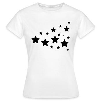 stars - Frauen T-Shirt - Weiß - Vorne - AI Model Female 172 dark (172cm)