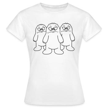Angry Yetis - Frauen T-Shirt - Weiß - Vorne - AI Model Female 172 dark (172cm)