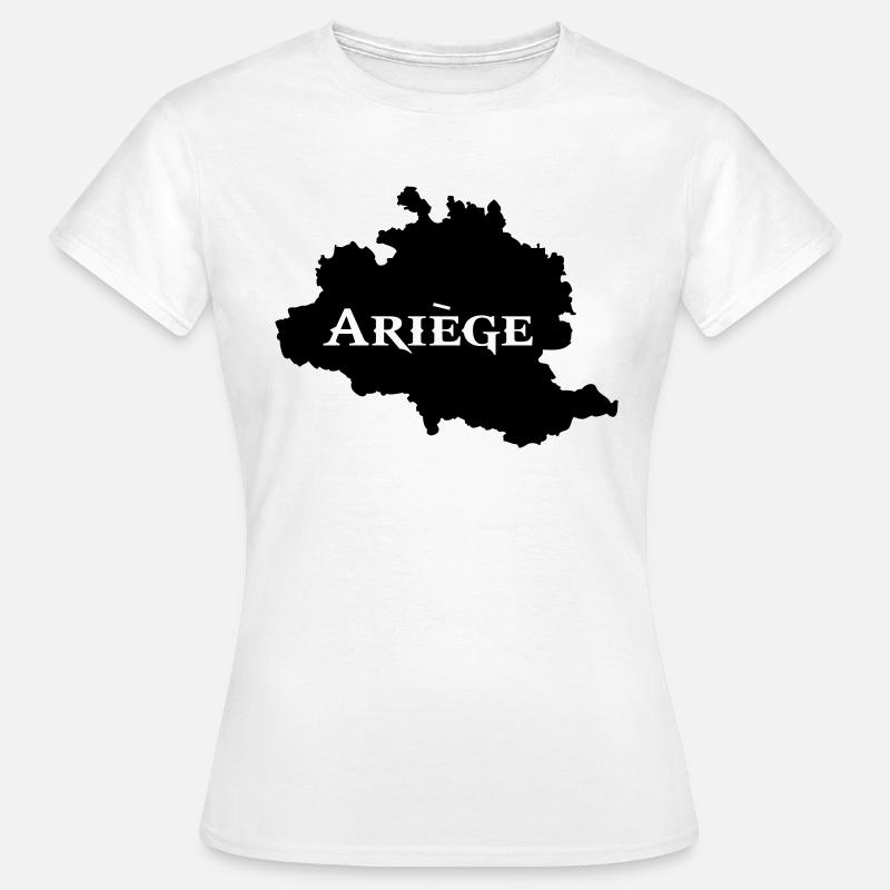 Ariège carte Ariégeoise - T-shirt Femme - blanc