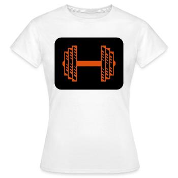 hantel - Frauen T-Shirt - Weiß - Vorne - AI Model Female 172 dark (172cm)