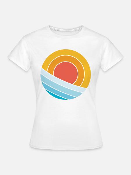 Sonne und Meer - Frauen T-Shirt - Weiß
