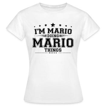 i’m Mario doing Mario things - Women's T-Shirt - white - Front - AI Model Female 172 dark (172cm)