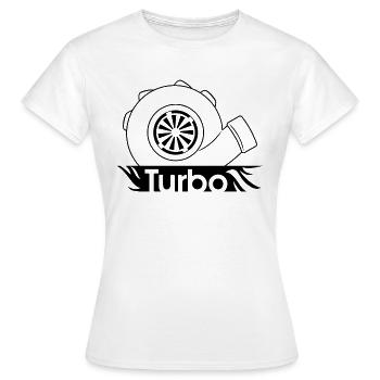 Turbo - T-shirt Femme - blanc - Devant - AI Model Female 172 dark (172cm)