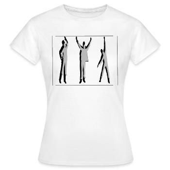 Personnes en déplacement - T-shirt Femme - blanc - Devant - AI Model Female 172 dark (172cm)