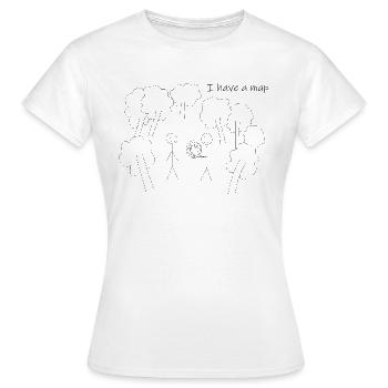 Stickerman Map - Women's T-Shirt - white - Front - AI Model Female 172 dark (172cm)
