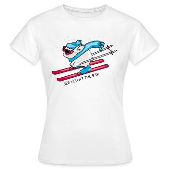Rendez-vous au bar - T-shirt Femme - blanc - Devant - AI Model Female 172 dark (172cm)