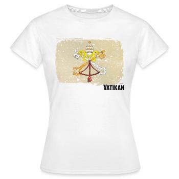 Flagge Vatikan Italien Symbol Emblem - Frauen T-Shirt - Weiß - Vorne - AI Model Female 172 dark (172cm)
