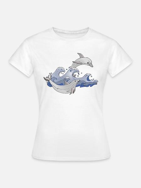Delphine - Frauen T-Shirt - Weiß