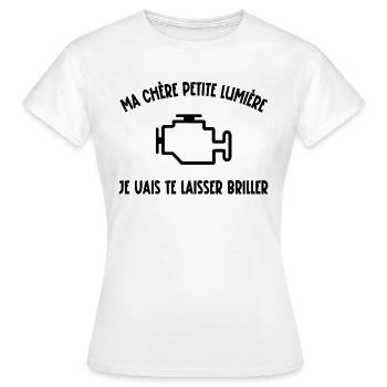 voyant moteur - T-shirt Femme - blanc - Devant - AI Model Female 172 dark (172cm)