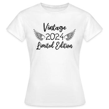 Anniversaire 2024 né en 2024 meilleure année 2024 - T-shirt Femme - blanc - Devant - AI Model Female 172 dark (172cm)