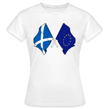 Flagge von Schottland, Europa - Frauen T-Shirt - Weiß - Vorne - AI Model Female 172 dark (172cm)