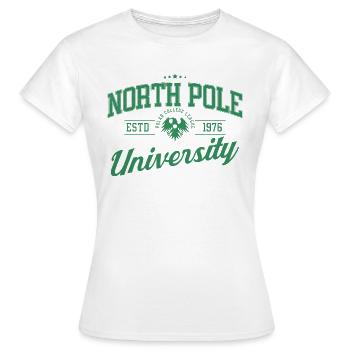 Université Northpole - T-shirt Femme - blanc - Devant - AI Model Female 172 dark (172cm)