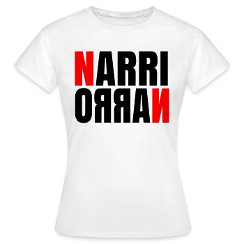 Narri Naro invert - Frauen T-Shirt - Weiß - Vorne - AI Model Female 172 dark (172cm)
