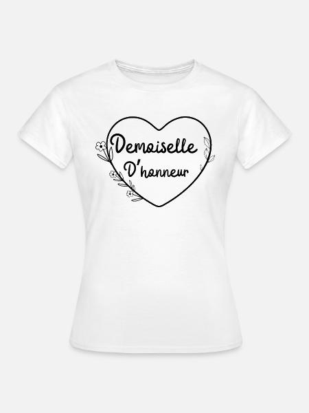 Brautjungfer Blumenherz - Frauen T-Shirt - Weiß