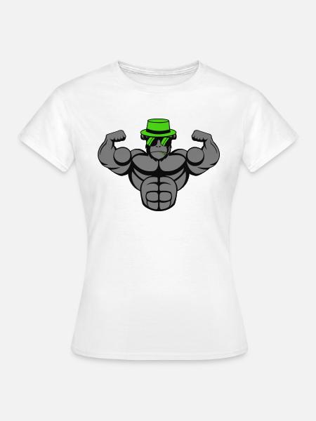 strong gorilla - Frauen T-Shirt - Weiß