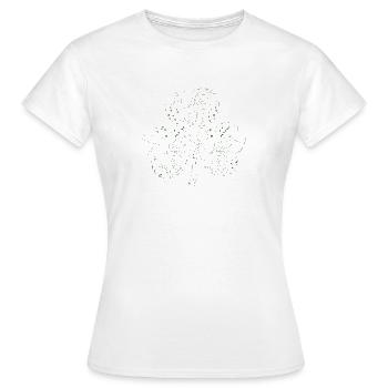 Vierblättriges Kleeblatt Geschenk Irland Mandala - Frauen T-Shirt - Weiß - Vorne - AI Model Female 172 dark (172cm)
