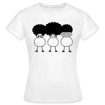 Funky Chicks - T-shirt Femme - blanc - Devant - AI Model Female 172 dark (172cm)