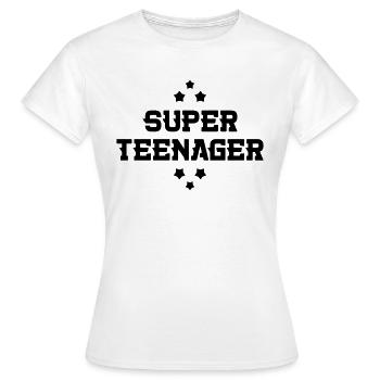 Teenager / Jugendliche / Jugendlicher / Kind - Frauen T-Shirt - Weiß - Vorne - AI Model Female 172 dark (172cm)