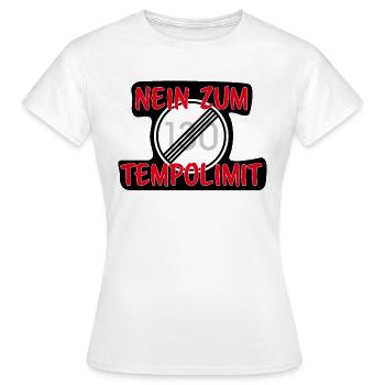 Nein zum Tempolimit Deutschland Verkehr Autobahn - Frauen T-Shirt - Weiß - Vorne - AI Model Female 172 dark (172cm)